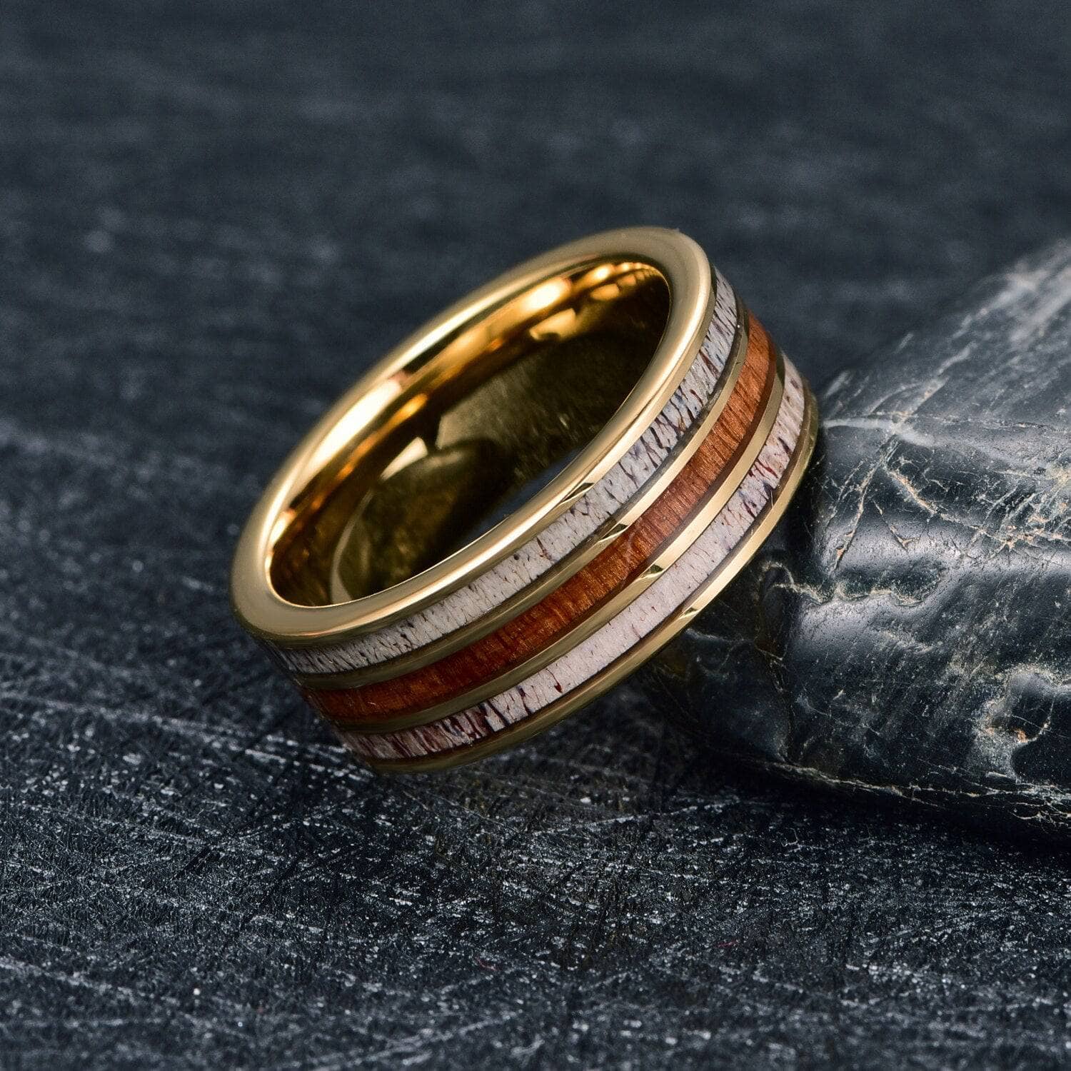 2.81 Carat Red Diamond Mens Ring, Unique Halo Wedding Ring 14K Black Gold  Handmade Certified